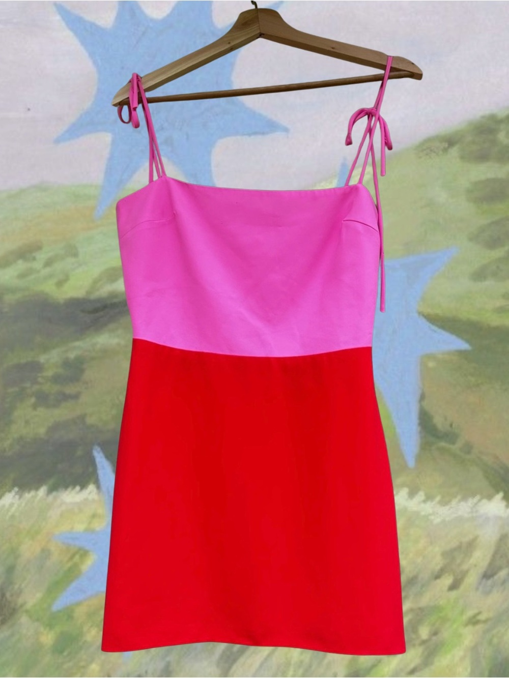 Amanda Uprichard x REVOLVE Avani Mini Dress in Shocking Pink & Crimson - Size S